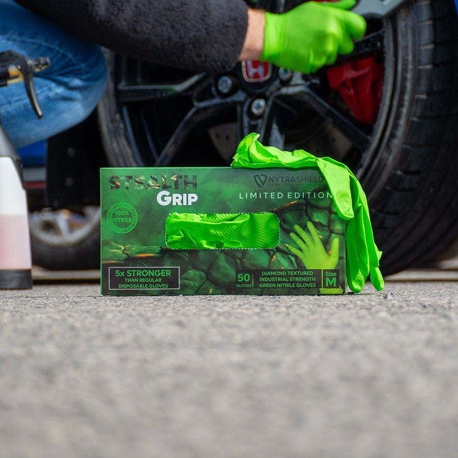 StealthGrip, Heavy Duty Diamond Grip Nitrile Gloves