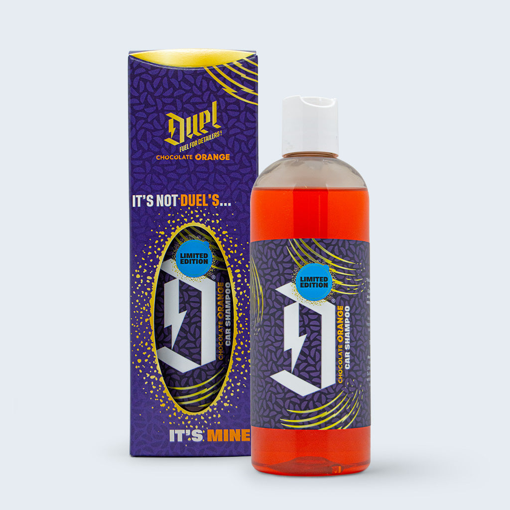 Limited Edition Chocolate Orange Shampoo box and bottle