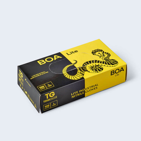 Tough Glove Boa Lite Disposable Nitrile Gloves - Box of 100