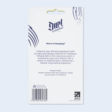 Premium hanging air freshener snow foam lance squirting snow foam with baccarat rouge scent in packaging showing reverse side