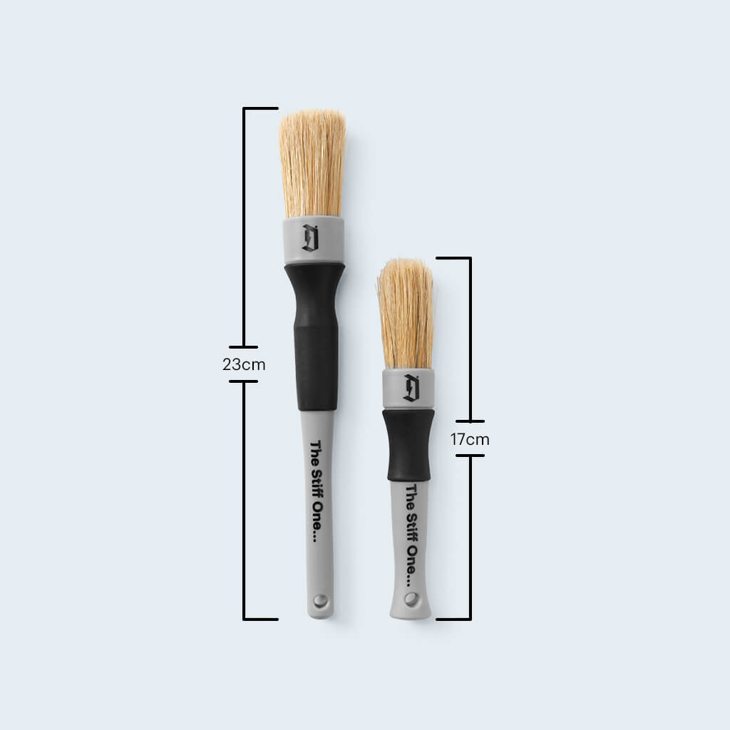 Duel Stiff Detailing Brushes 2 Pack sizes