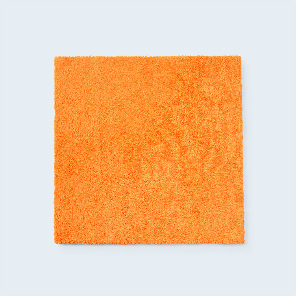 Orange Utility Dual-Sided Microfibre Cloth laid flat