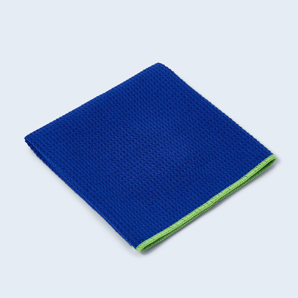 Duel glass waffle towel folded