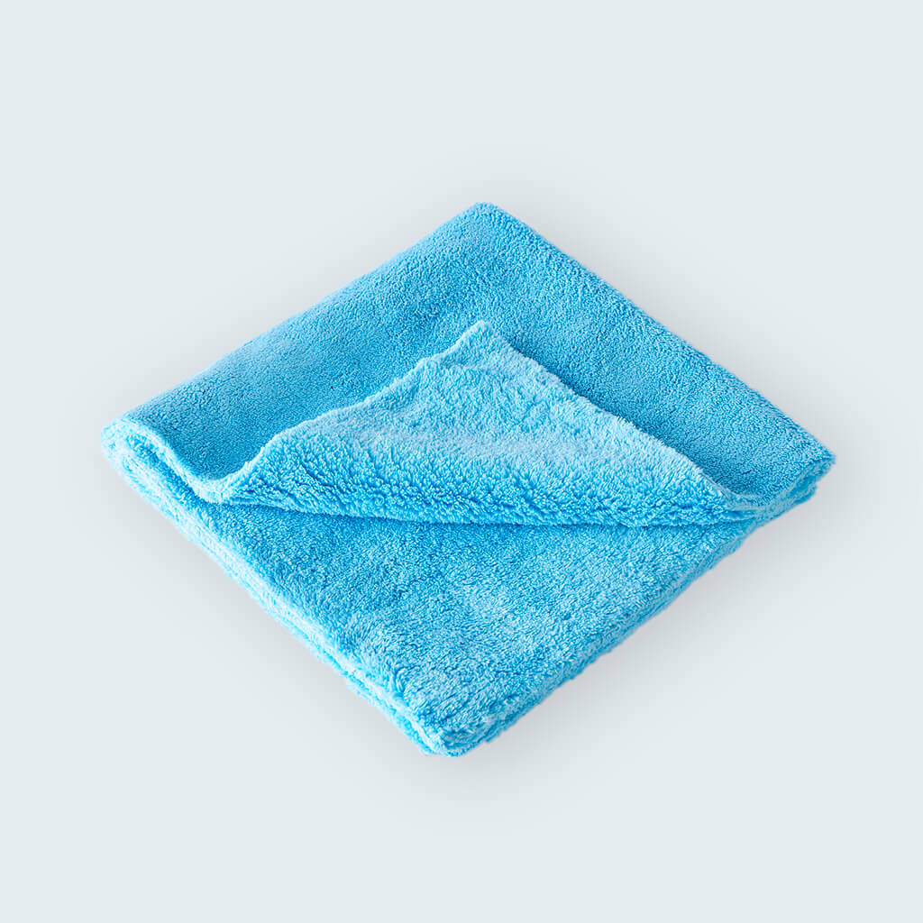 Duel Buff Microfibre Blue folded 550gsm