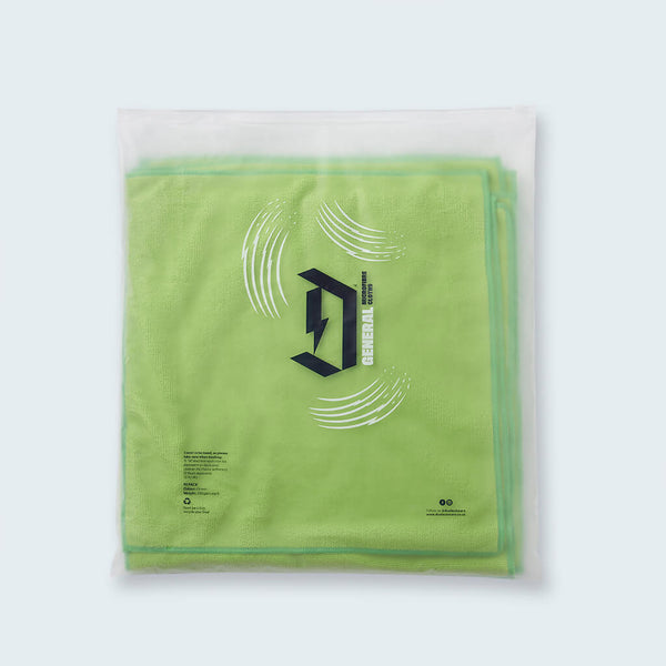 General Purpose Microfibre Cloth Green 10pack in packaging