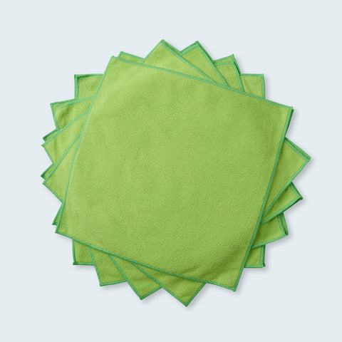 General Purpose Microfibre Cloth Green 10 pack