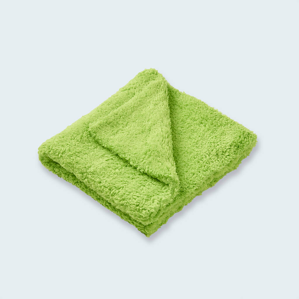Coral Fleece Microfibre Cloth Green folded