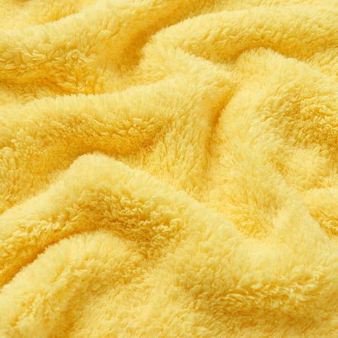 Coral Fleece Microfibre Cloth Yellow detail