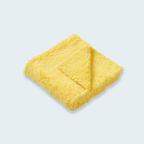Coral Fleece Microfibre Cloth Yellow folded